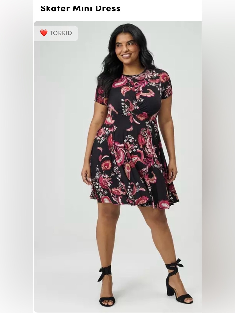 Torrid Supersoft Front Drape Skater Mini Dress  - NWT - Size 3 (3X / 22-24)